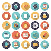 Flat design icons for business and finance