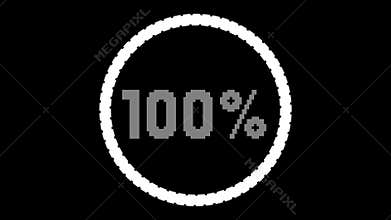 neon 100 percent loading circle