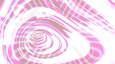 Abstract pink and white tunnel with glowing lines and curves, futuristic design