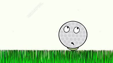 Frightened golf ball