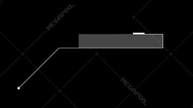 Glitch Callout HUD Motion Graphics For Technology Scenes. Alpha