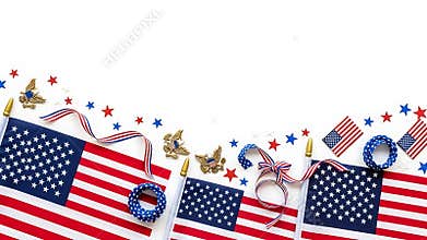 American flags and decorations for 4th.
