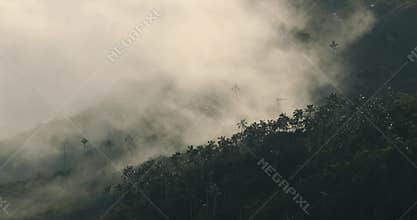 Clouds moving in the Andes