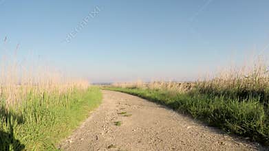 Point of view shot of riding a bicycle