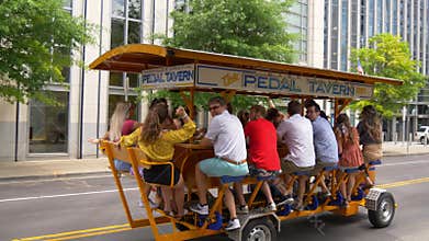 Beer bike in the streets of Nashville - Nashville, United States - June 16, 2019