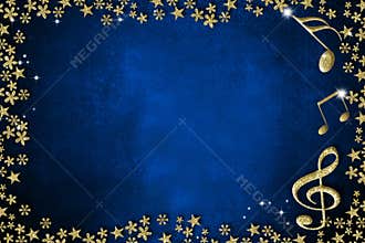 Christmas musical card background invites