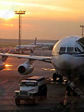 Planes in airport