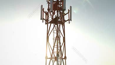 Telecommunications equipment on a telecom tower