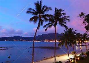 Sunset at the Patong beach
