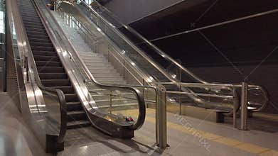 Public Escalators Moving with No One