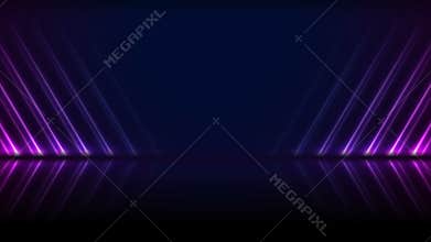 Blue ultraviolet neon laser lines technology video animation