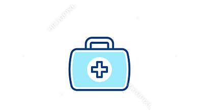 First aid kit animated icon
