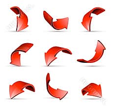 Curving directional arrows
