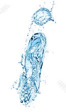 Water splash letter i italic type