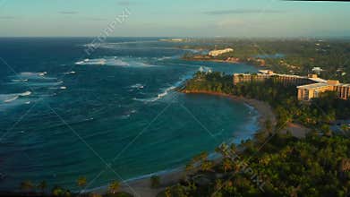 Aerial coastal view of cosatal Puerto Rico.