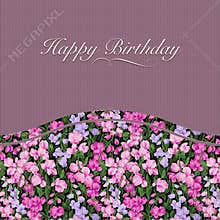 Happy birthday greeting card, template