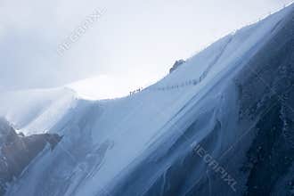 Mountain Climbers, Aiguille du Midi, France