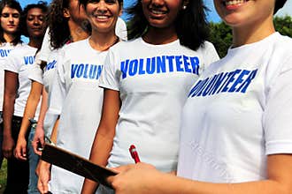 Volunteer group register for event
