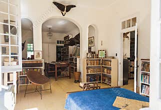 Room of Ernest Hemingway house in Havana