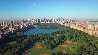 New York City Central Park, Drone Aerial View