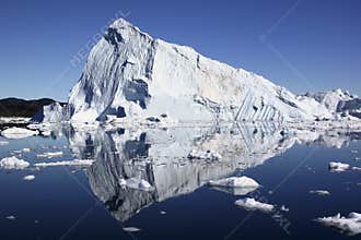Ice berg in Jakobshavn, Greenland.