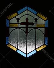 Simple stained glass window