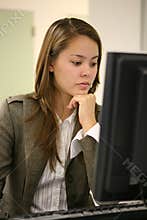 Pretty Woman on Computer