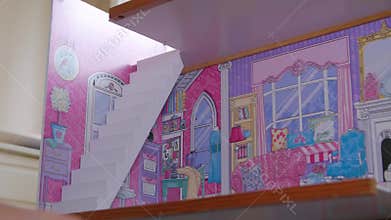 Construct toy house closeup