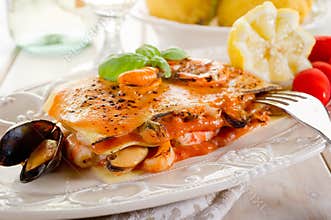 Fish lasagne