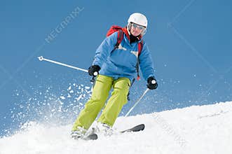 Woman skiing