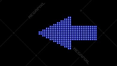 Blue LED Arrow moving left