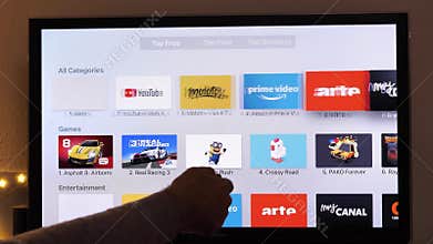 Amazon Prime Video and Arte TV app install on Apple TV 4k in living room