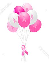 Breast cancer awareness balloons