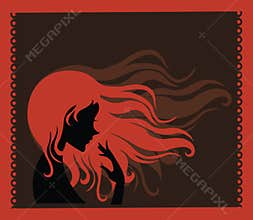 Girl with long hair