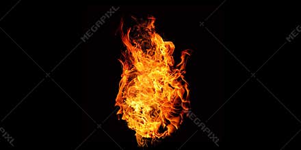 Glowing Fire Stock Image In Black Background