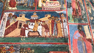 Romania, Voronet, 15 September 2019 - Voronet Monastery, Region Suceava, Romania - the church is one of the Painted