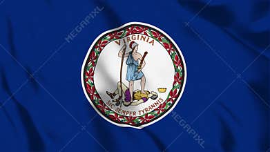 Virginia State Flag Loop 4K