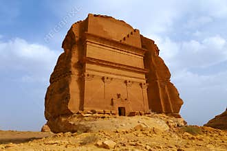 Al Ula old city , Saudi Arabia - The Nabataeans or Nabateans Civilization in Madain Saleh in Al Ula - Qasr al-Farid