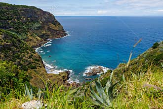 Landscape at Azores islands, Santa Maria, travel and explore Portugal