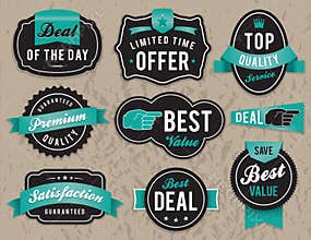 Retro business labels and badges
