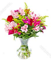 Colorful flower bouquet arrangement centerpiece