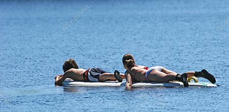 Zen summer on lake