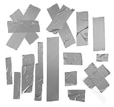 Duct tape patterns isolated