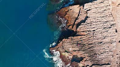 Aerial view of Longdong Bay Geology Park ,Taiwan