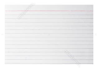 Blank index card