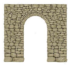 The texture of an arch made of wild stone