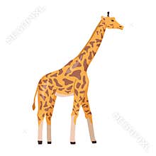 Cartoon giraffe African animal, hoofed mammal