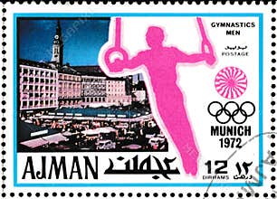Summer Olympics 1972 postage stamp, Munich