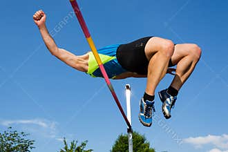 An athlete in high jump