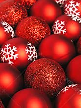 Red christmas balls